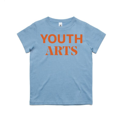 Youth Pale Blue Tees with Orange Print  Thumbnail