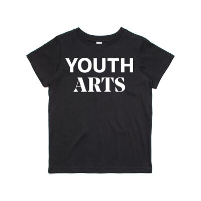 Youth Black Tees with White Print Thumbnail
