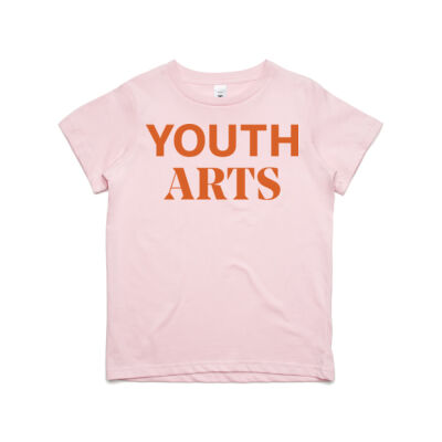 Youth Pale Pink Tees with Orange Print Thumbnail